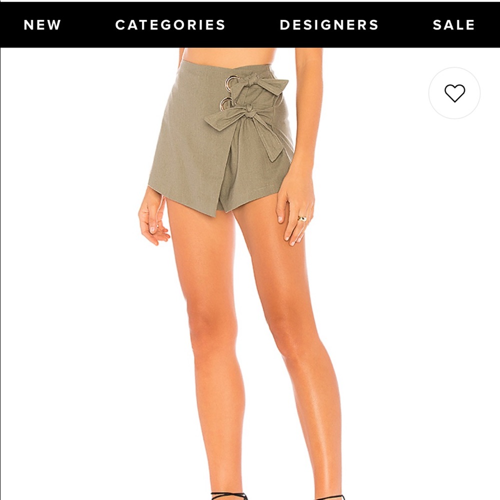 Alaya Grommet Skort Olive from Revolve